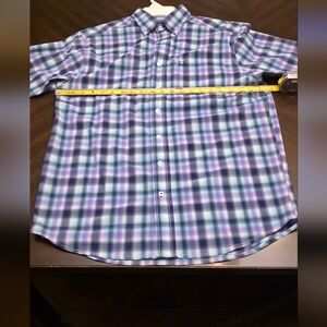 Men's Cinch XS Blue and Purple Plaid Shirt